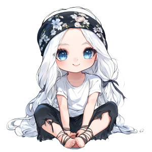 Chibi Character Art Vinyl Car Decal Sticker – Waterproof & UV-Resistant 8"