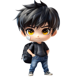Chibi College Student Vinyl Car Decal Sticker – Waterproof & UV-Resistant 8" Chibi College Student Vinyl Car Decal Sticker – Waterproof & UV-Resistant 8"