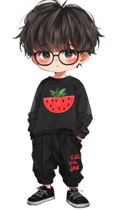 Chibi Boy Watermelon Hair Vinyl Car Decal Sticker – Waterproof & UV-Resistant 8" Chibi Boy Watermelon Hair Vinyl Car Decal Sticker – Waterproof & UV-Resistant 8"