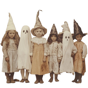 Vintage Halloween Children Vinyl Car Decal Sticker – Waterproof & UV-Resistant 8"