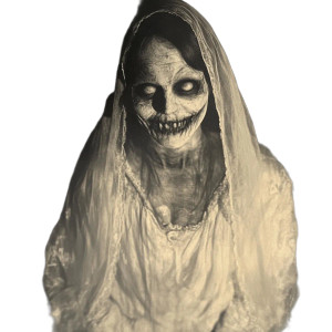 Scary Ghost Woman Vinyl Car Decal Sticker – Waterproof & UV-Resistant 8"