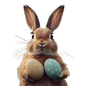 Funny Easter Bunny V2 Vinyl Car Decal Sticker – Waterproof & UV-Resistant 8"