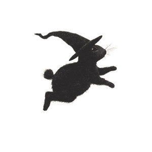 Wizard Rabbit Jump Vinyl Car Decal Sticker – Waterproof & UV-Resistant 8"