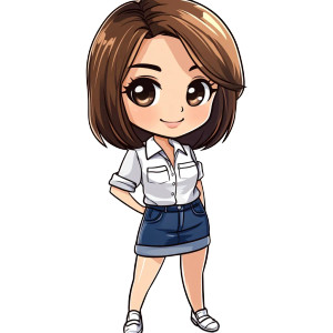 Lala Chibi Cartoon Vinyl Car Decal Sticker – Waterproof & UV-Resistant 8"