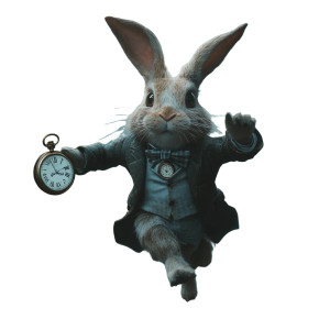 Steampunk Rabbit Vinyl Car Decal Sticker – Waterproof & UV-Resistant 8"
