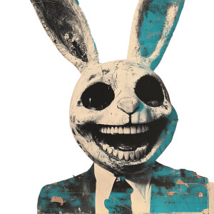 Grinning Rabbit Mask Vinyl Car Decal Sticker – Waterproof & UV-Resistant 8" Grinning Rabbit Mask Vinyl Car Decal Sticker – Waterproof & UV-Resistant 8"