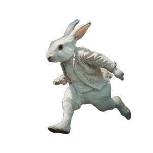 Vintage Jacket Rabbit Vinyl Car Decal Sticker – Waterproof & UV-Resistant 8"