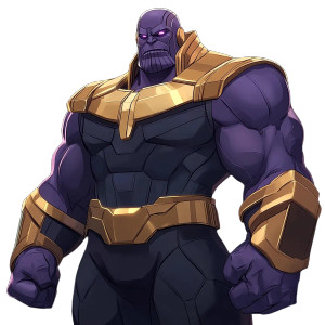 Thanos Marvel Style Vinyl Car Decal Sticker – Waterproof & UV-Resistant 8"