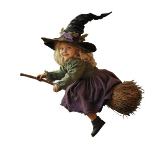 Happy Witch Girl Vinyl Car Decal Sticker – Waterproof & UV-Resistant 8" Happy Witch Girl Vinyl Car Decal Sticker – Waterproof & UV-Resistant 8"