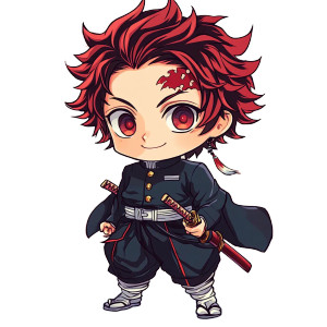 Chibi Gojo Satoru Vinyl Car Decal Sticker – Waterproof & UV-Resistant 8"