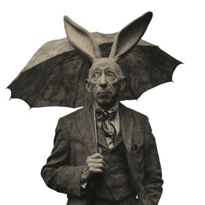 Rabbit Ear Man Vinyl Car Decal Sticker – Waterproof & UV-Resistant 8"