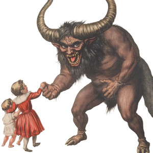 Krampus Stealing Children Vinyl Car Decal Sticker – Waterproof & UV-Resistant 8"