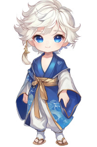 Chibi Hanfu Girl Vinyl Car Decal Sticker – Waterproof & UV-Resistant 8"