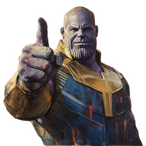 Thanos Political Poster Vinyl Car Decal Sticker – Waterproof & UV-Resistant 8"