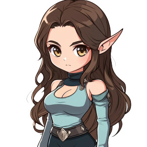 Elf Cleric Girl Vinyl Car Decal Sticker – Waterproof & UV-Resistant 8"