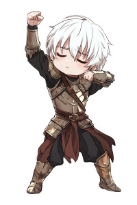 Chibi Armored Dancer Vinyl Car Decal Sticker – Waterproof & UV-Resistant 8"