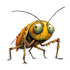 Dead Cartoon Bug Vinyl Car Decal Sticker – Waterproof & UV-Resistant 8"