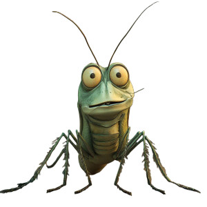 Cartoon Crickets Waiting Vinyl Car Decal Sticker – Waterproof & UV-Resistant 8"