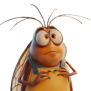 Pixar Cockroach Cook Vinyl Car Decal Sticker – Waterproof & UV-Resistant 8"