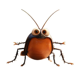 Dancing Cute Cockroach Vinyl Car Decal Sticker – Waterproof & UV-Resistant 8"