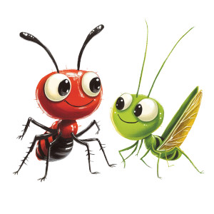 Ant And Grasshopper Vinyl Car Decal Sticker – Waterproof & UV-Resistant 8" Ant And Grasshopper Vinyl Car Decal Sticker – Waterproof & UV-Resistant 8"