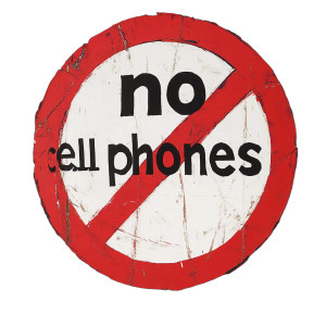 No Cell Phones Vinyl Car Decal Sticker – Waterproof & UV-Resistant 8"