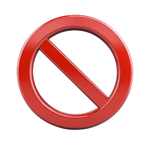 Red Prohibition Symbol Vinyl Car Decal Sticker – Waterproof & UV-Resistant 8"