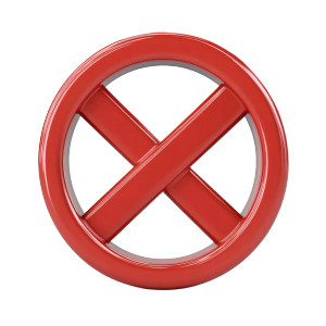 Red Crossed Circle Vinyl Car Decal Sticker – Waterproof & UV-Resistant 8"