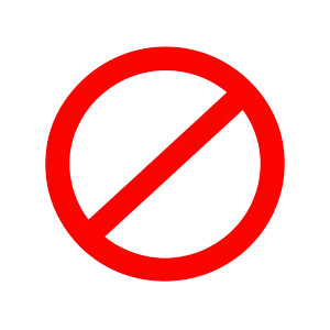 No Symbol Vinyl Car Decal Sticker – Waterproof & UV-Resistant 8" No Symbol Vinyl Car Decal Sticker – Waterproof & UV-Resistant 8"