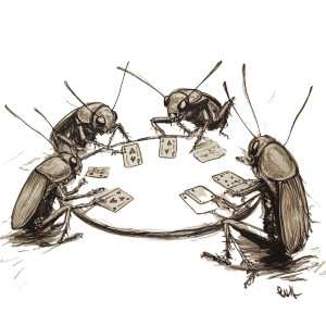 Cockroaches Poker Night Vinyl Car Decal Sticker – Waterproof & UV-Resistant 8"