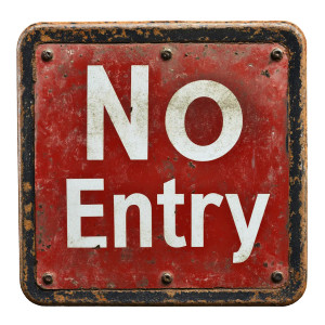 No Entry Sign Vinyl Car Decal Sticker – Waterproof & UV-Resistant 8"