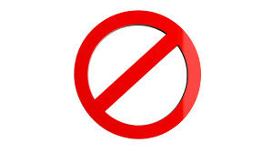 Red Circle Crossed Vinyl Car Decal Sticker – Waterproof & UV-Resistant 8"