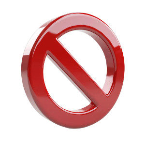 Shiny Red No Symbol Vinyl Car Decal Sticker – Waterproof & UV-Resistant 8"