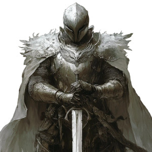 Silver Wing Knight Vinyl Car Decal Sticker – Waterproof & UV-Resistant 8"