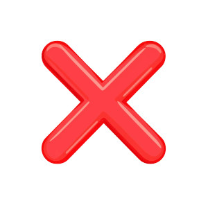 Red X Icon V2 Vinyl Car Decal Sticker – Waterproof & UV-Resistant 8"