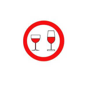 No Alcohol Sign Vinyl Car Decal Sticker – Waterproof & UV-Resistant 8"