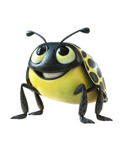 Happy Beetle Vinyl Car Decal Sticker – Waterproof & UV-Resistant 8"