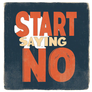 Start Saying No Vinyl Car Decal Sticker – Waterproof & UV-Resistant 8"