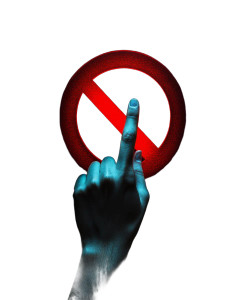 Prohibited Touch Vinyl Car Decal Sticker – Waterproof & UV-Resistant 8"