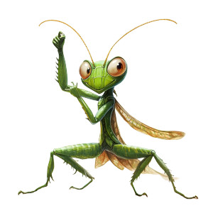 Kung Fu Mantis Vinyl Car Decal Sticker – Waterproof & UV-Resistant 8"