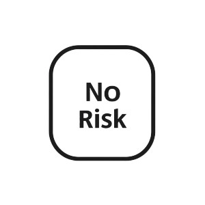 No Risk Icon Vinyl Car Decal Sticker – Waterproof & UV-Resistant 8"