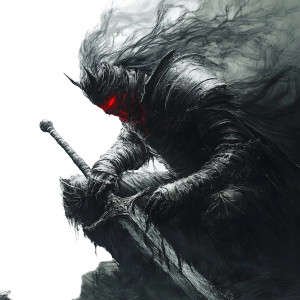 Dark Armored Knight Vinyl Car Decal Sticker – Waterproof & UV-Resistant 8"