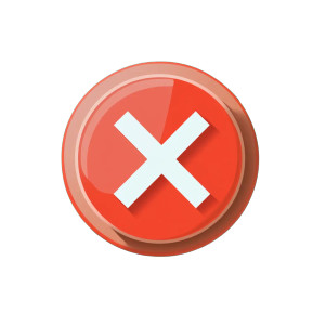 Red X Button Vinyl Car Decal Sticker – Waterproof & UV-Resistant 8"