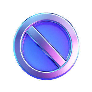 Forbidden Sign Icon Vinyl Car Decal Sticker – Waterproof & UV-Resistant 8"