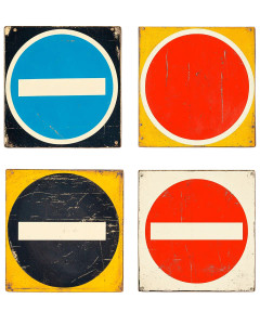 Warning Signs Quadrants Vinyl Car Decal Sticker – Waterproof & UV-Resistant 8" Warning Signs Quadrants Vinyl Car Decal Sticker – Waterproof & UV-Resistant 8"