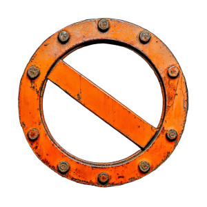 Orange Metal Object Vinyl Car Decal Sticker – Waterproof & UV-Resistant 8"