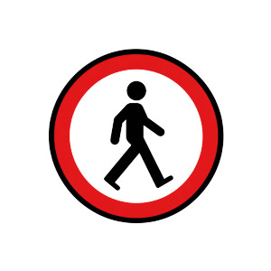 No Walking Sign Vinyl Car Decal Sticker – Waterproof & UV-Resistant 8"