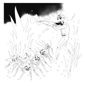 Garden Pests Attack Vinyl Car Decal Sticker – Waterproof & UV-Resistant 8"