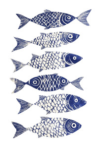 Abstract Fish Linocut Vinyl Car Decal Sticker – Waterproof & UV-Resistant 8" Abstract Fish Linocut Vinyl Car Decal Sticker – Waterproof & UV-Resistant 8"