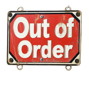 Out Of Order Vinyl Car Decal Sticker – Waterproof & UV-Resistant 8"